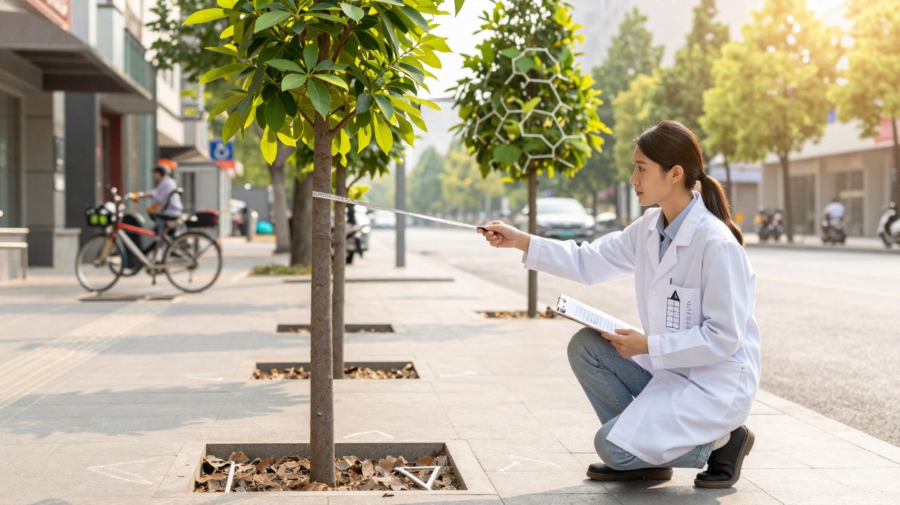 Cientista explica por que árvores urbanas plantadas em triângulo crescem mais rápido que as plantadas em linhas retas.